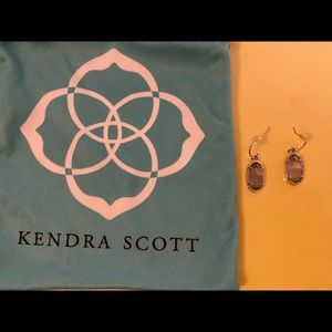 Kendra Scott Lee drop earrings silver/slate grey